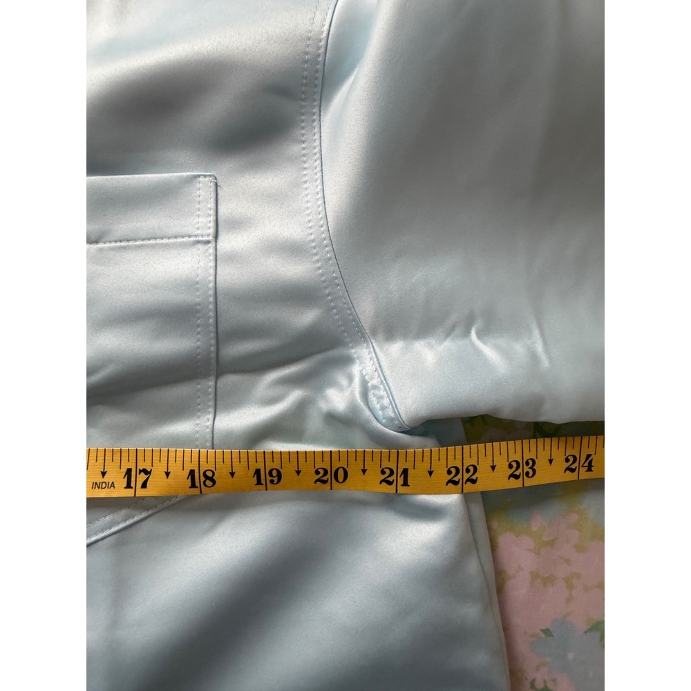 NWT J.Crew | 2025 Etienne Cropped Button-Up Shirt S Blue Duchesse Satin CQ187 - Picture 7 of 10